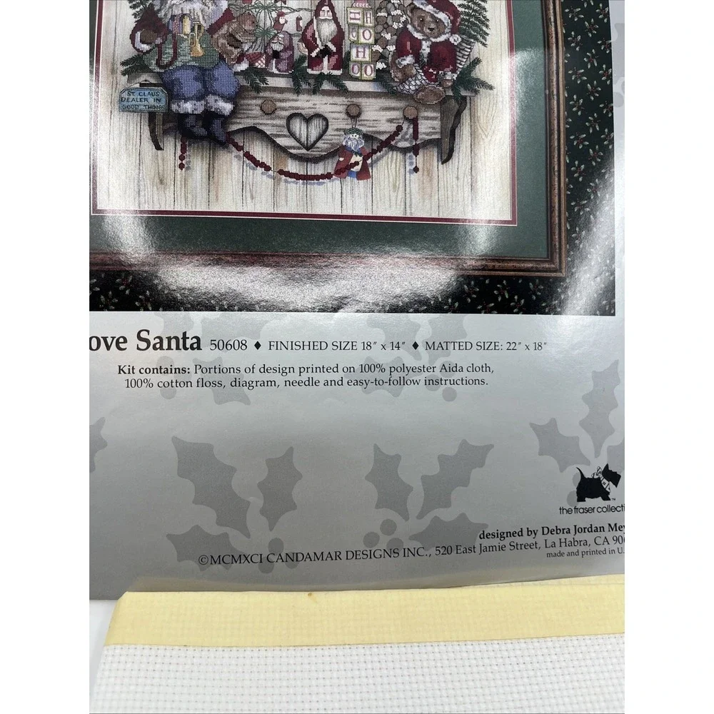Santa Cross Stitch Pattern Needle Thread Instructions 18